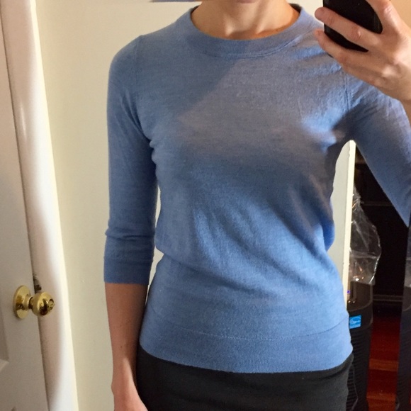J. Crew Factory Sweaters - 5/$25🎉 J.Crew S 3/4 sleeve blue charley sweater